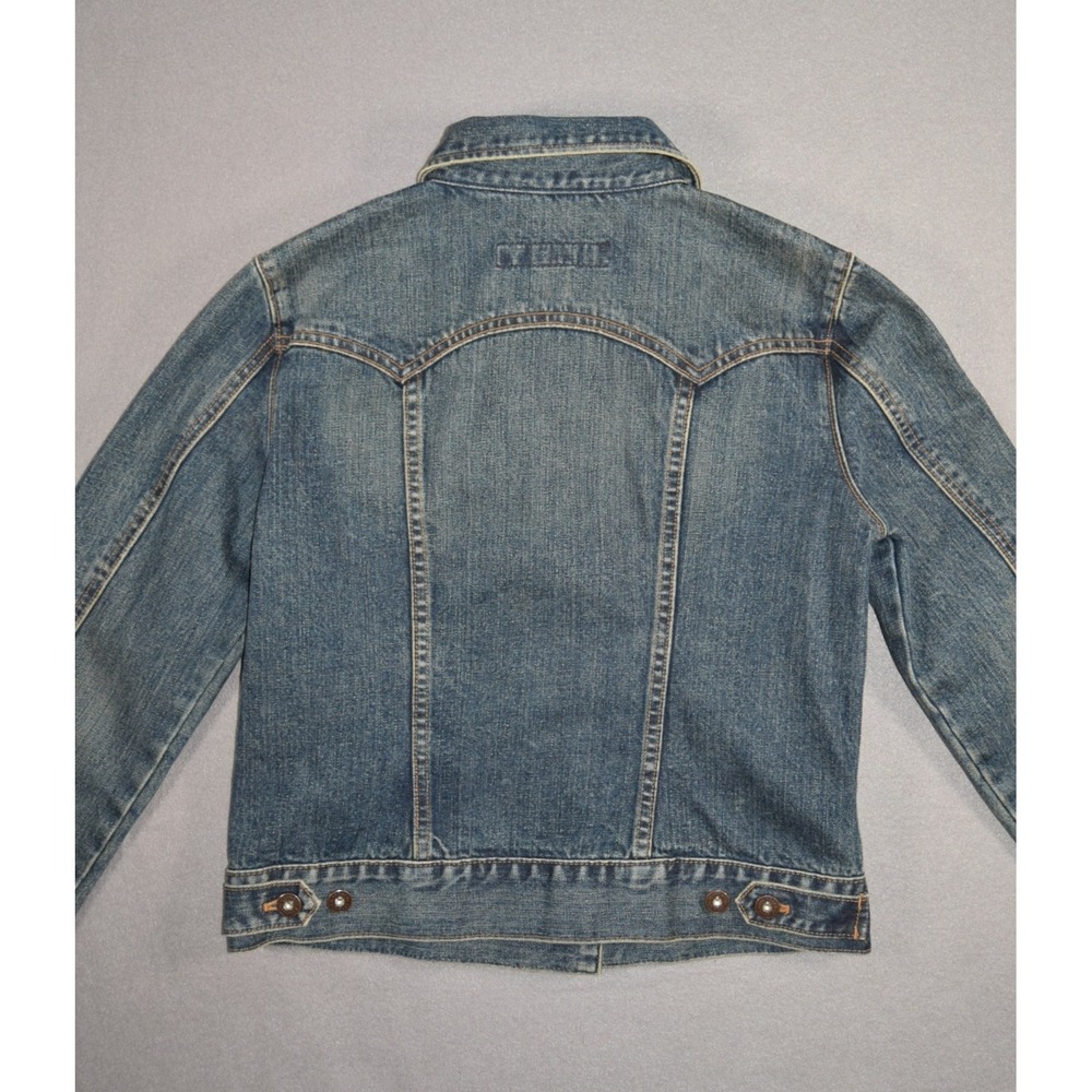 Vintage Gap Denim Jacket Womens Small Dark Wash Trucker Y2k Buttons Collared - Picture 5 of 6